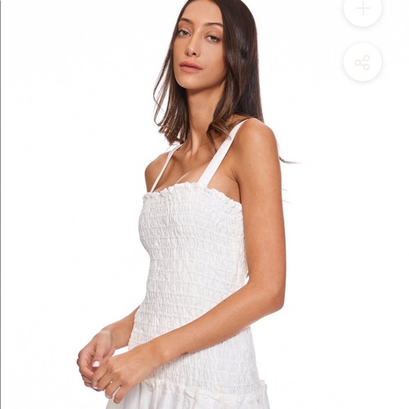 💥CLEARANCE!!💥 NWT Samba Shirred Strappy mini blanc - Picture 5 of 11